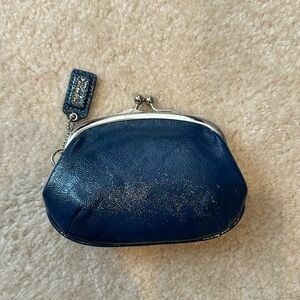Coach: blue coin purse